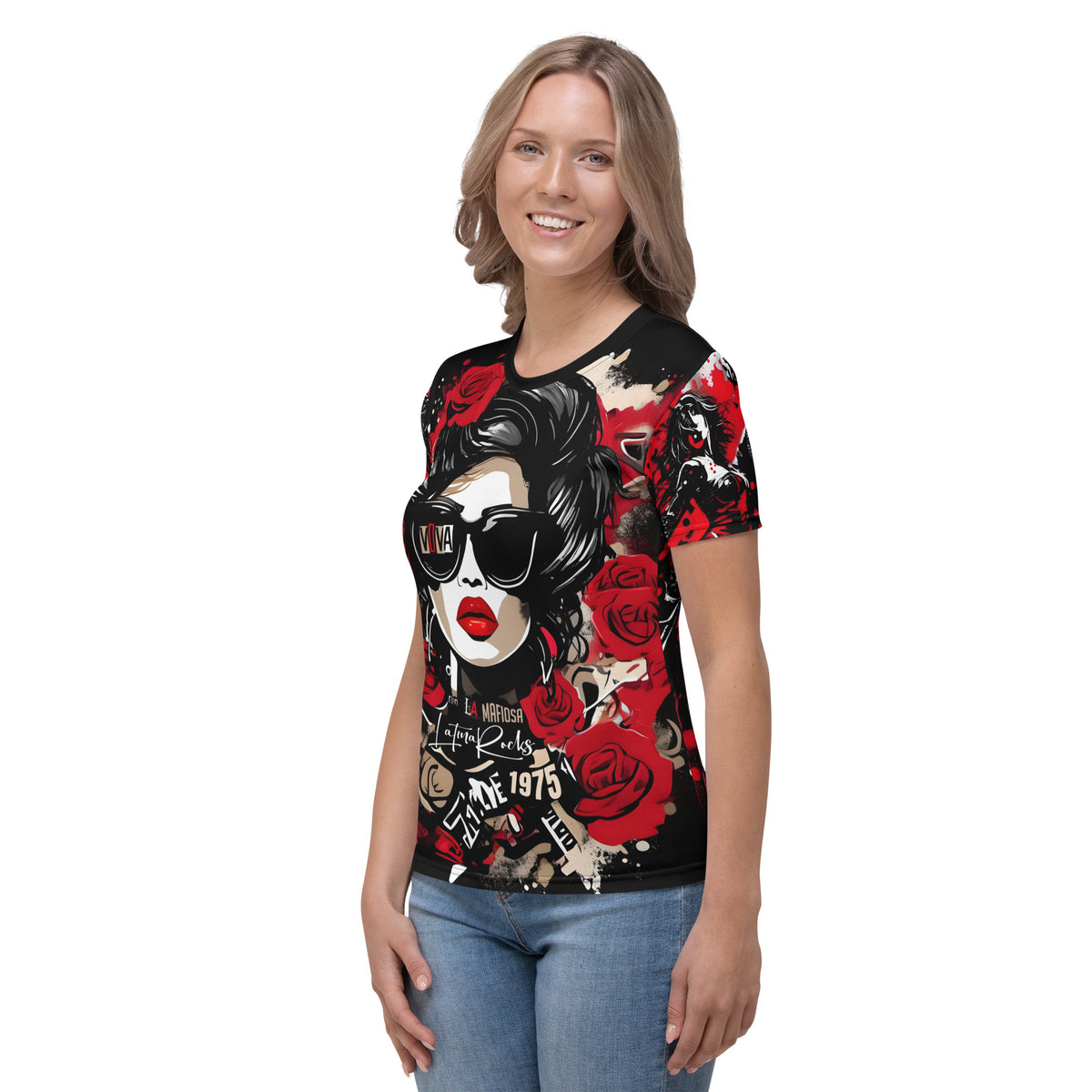 Latina Fashion- Latina Rocks Viva La Mafiosa Women's Short Sleeve Shirt