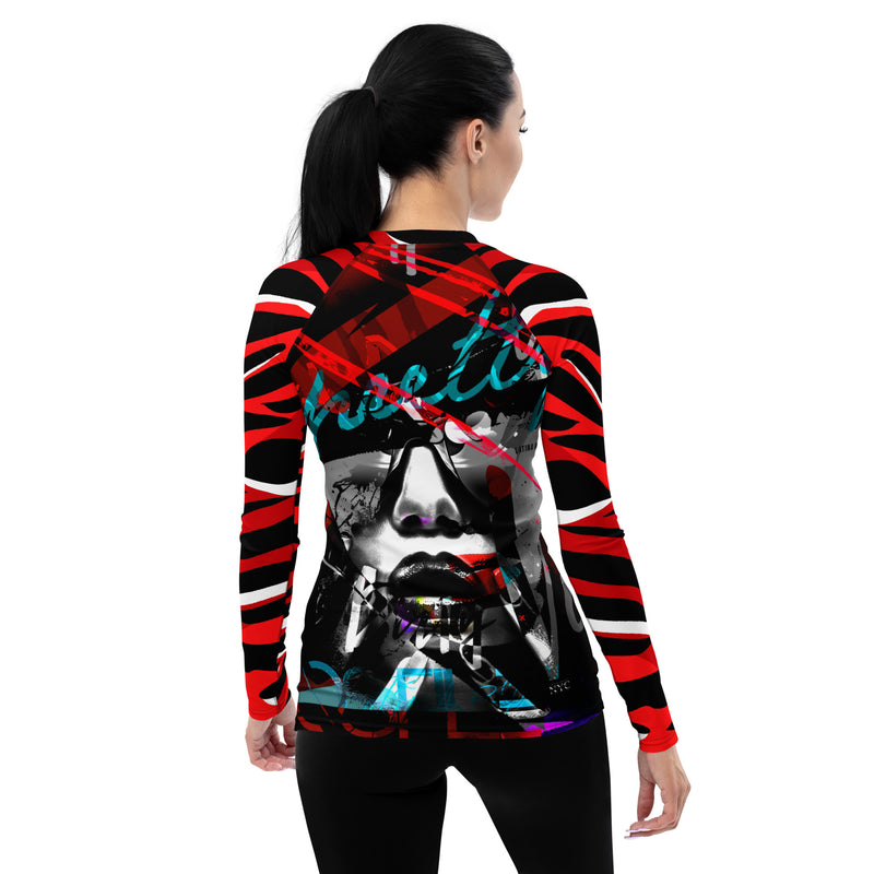 Latina Fashion- Latina Rocks Red Animal Long Sleeve Women's Shirt