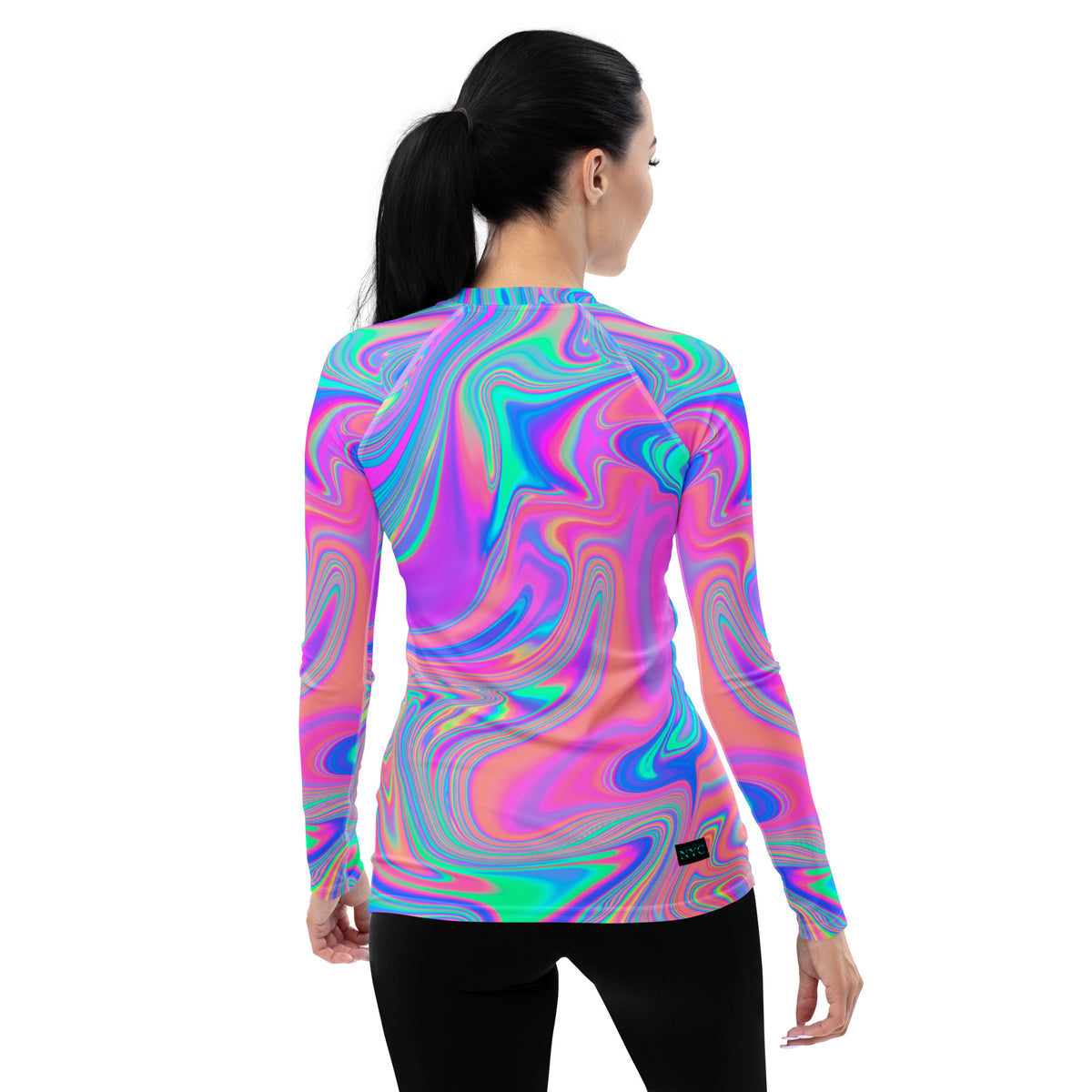 Latina Fashion- Latina Rocks Holographic Long Sleeve Shirt