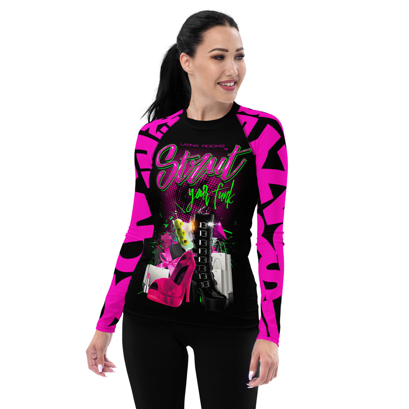 Latina Fashion- Latina Rocks Strut Your Funk Womens Long Sleeve Shirt