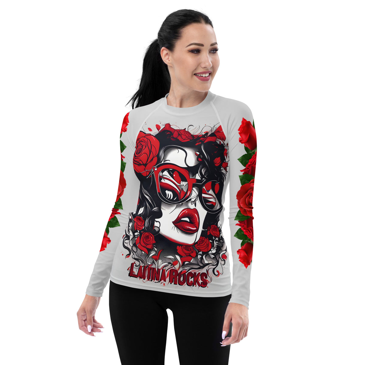 Latina Fashion- Latina Rocks Rosa Linda Women's Long Sleeve Shirt