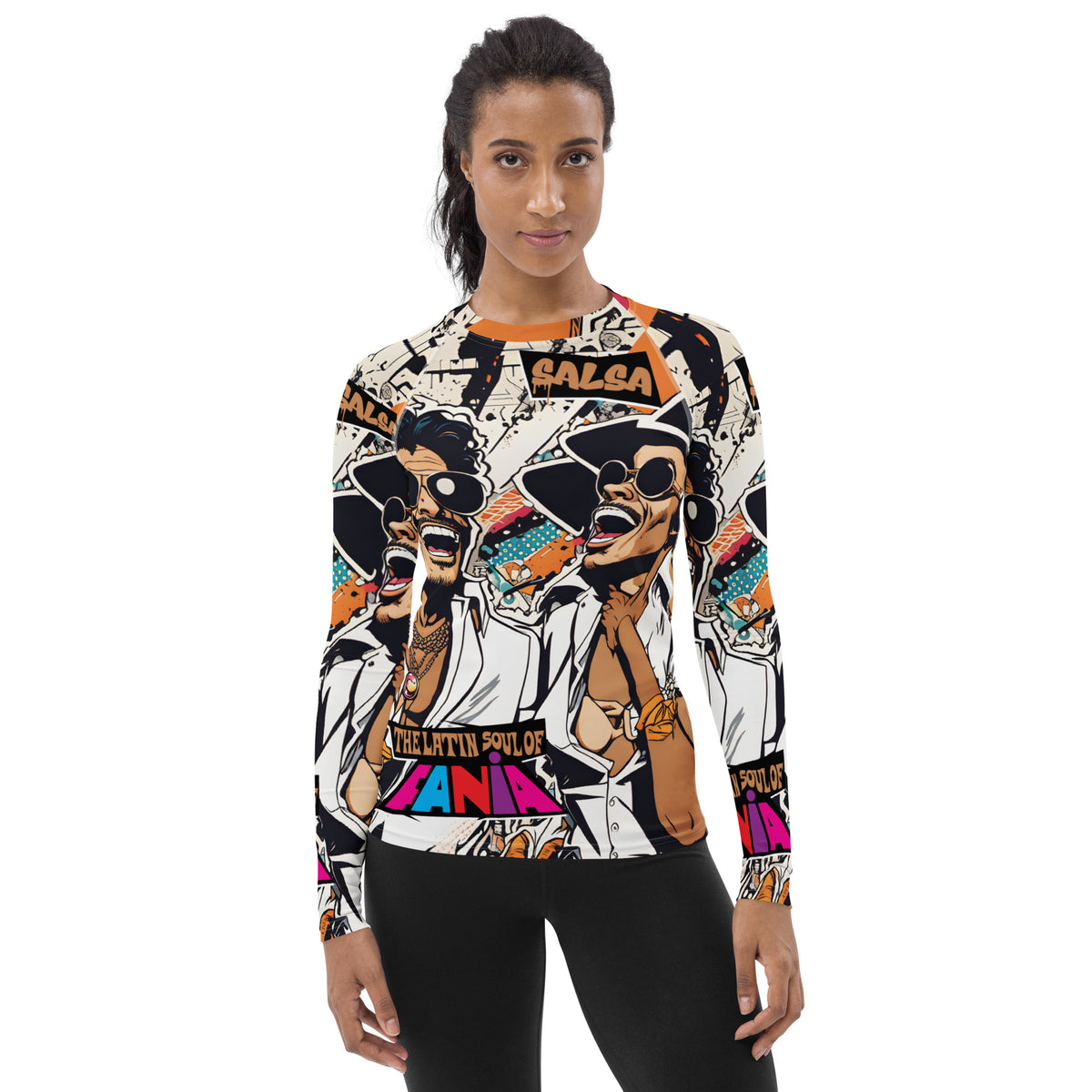 Latina Fashion- Latina Rocks Fania All-Stars Salsa Women's Long Sleeve Shirt