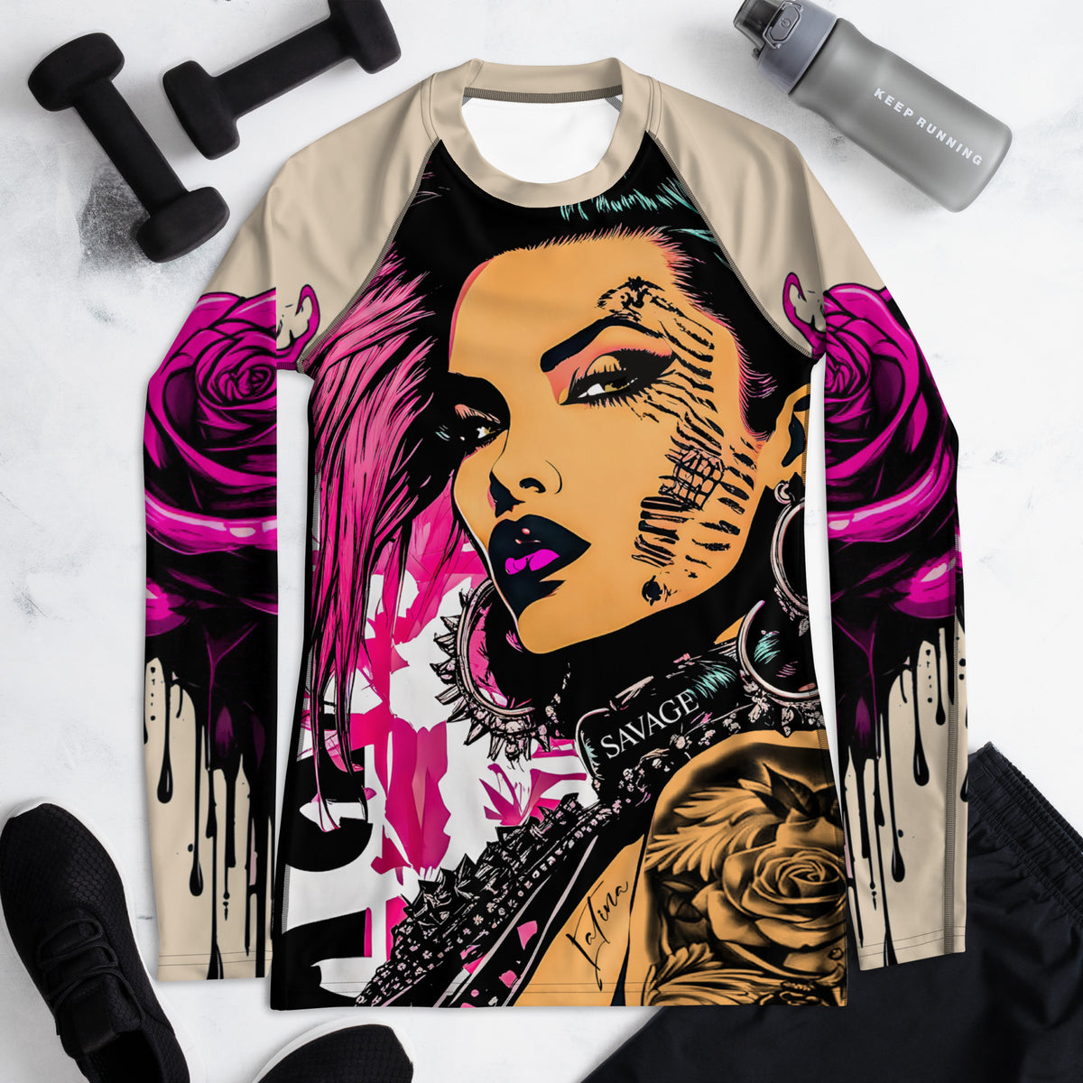 Latina Fashion- Latina Rocks Bad Girl Women's Long Sleeve Shirt