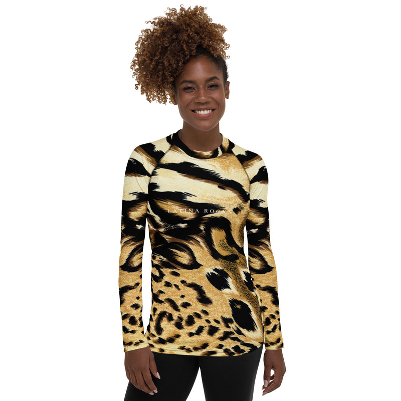 Latina Rocks Fashion Animal Print Women's Long Sleeve