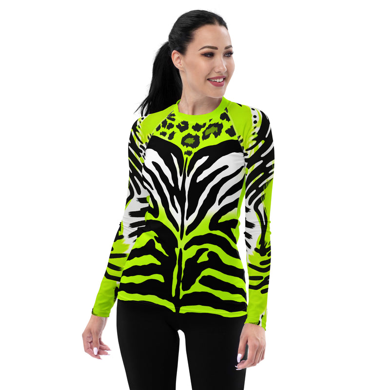 Latina Fashion- Latina Rocks Wild in Green Long Sleeve Women's Shirt