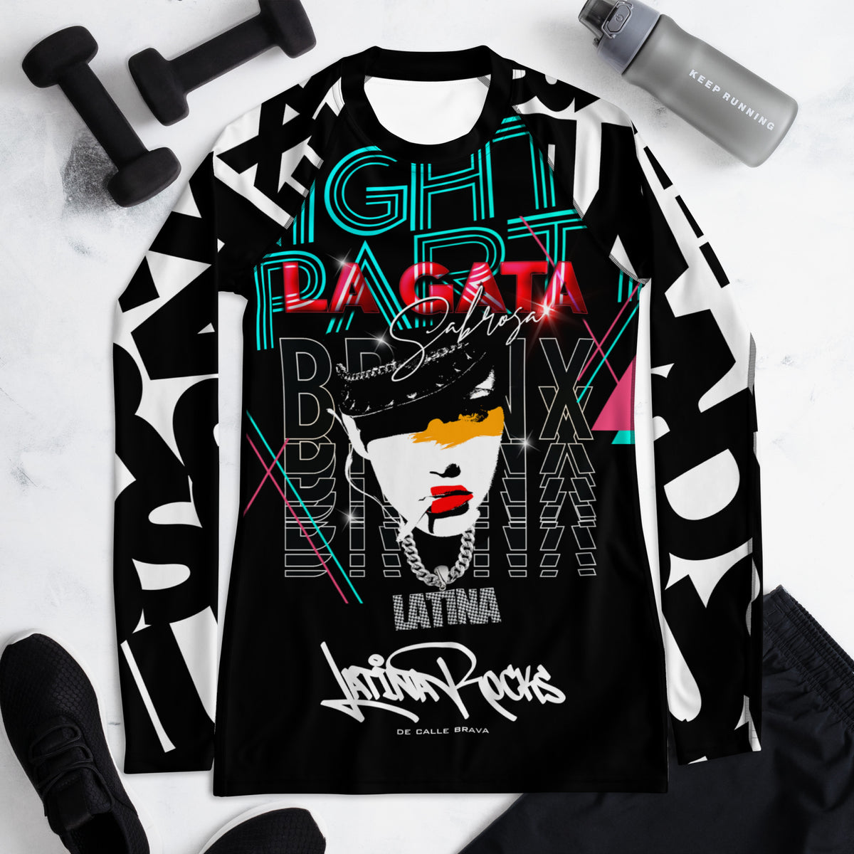 Latina Rocks-La Gata Sabrosa Long Sleeve Shirt