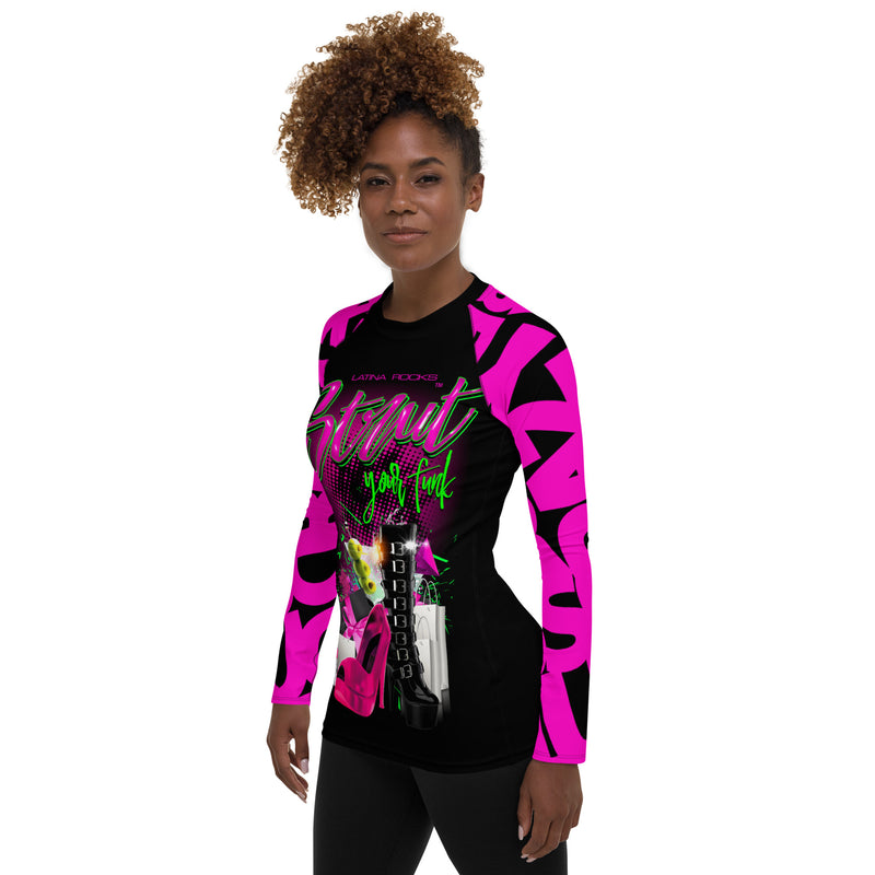 Latina Fashion- Latina Rocks Strut Your Funk Womens Long Sleeve Shirt