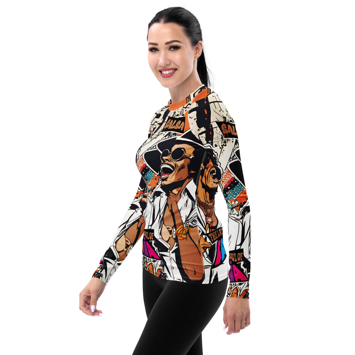 Latina Fashion- Latina Rocks Fania All-Stars Salsa Women's Long Sleeve Shirt