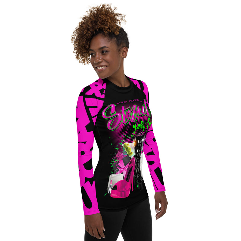 Latina Fashion- Latina Rocks Strut Your Funk Womens Long Sleeve Shirt