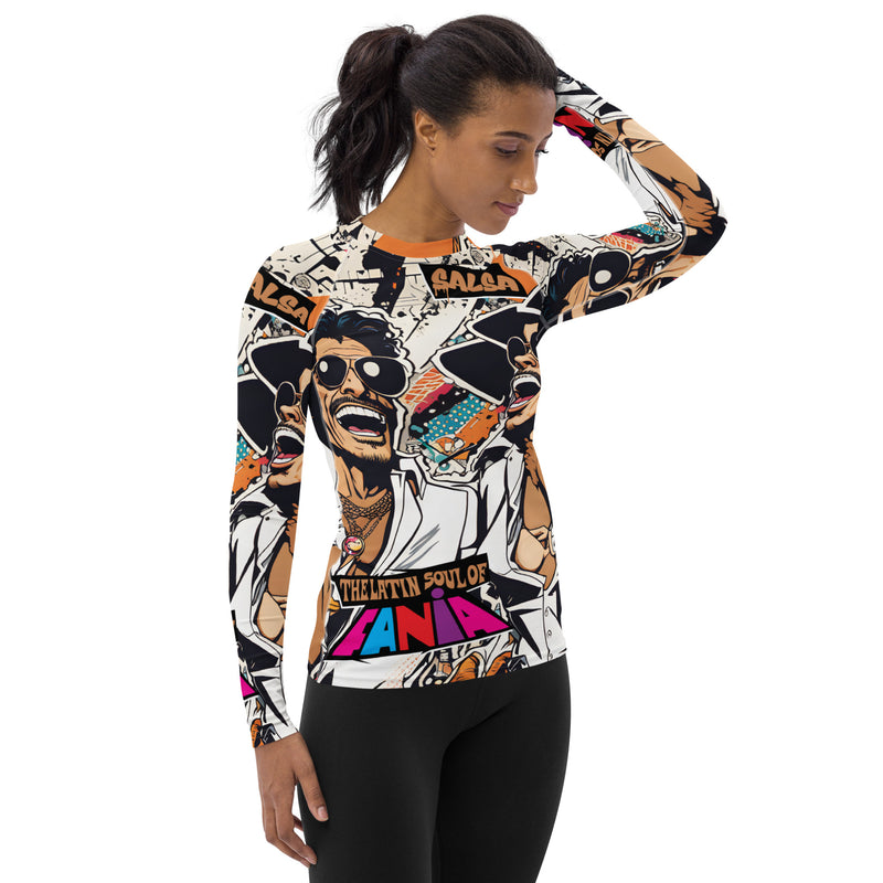 Latina Fashion- Latina Rocks Fania All-Stars Salsa Women's Long Sleeve Shirt