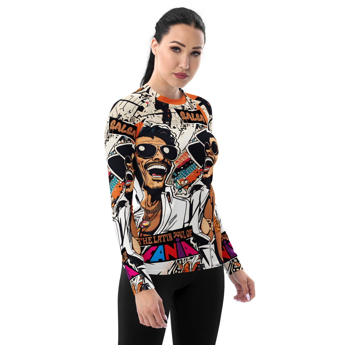 Latina Fashion- Latina Rocks Fania All-Stars Salsa Women's Long Sleeve Shirt