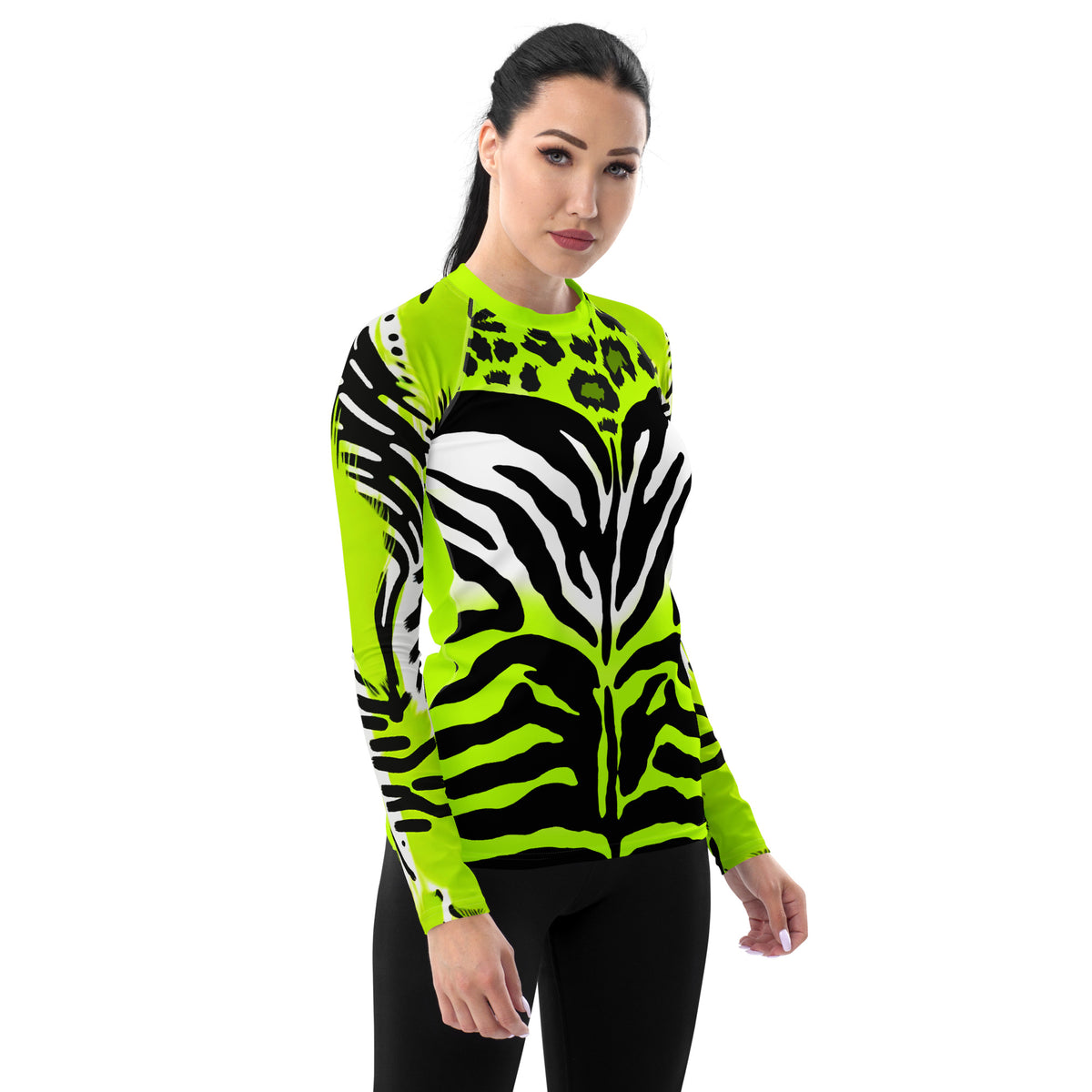 Latina Fashion- Latina Rocks Wild in Green Long Sleeve Women's Shirt