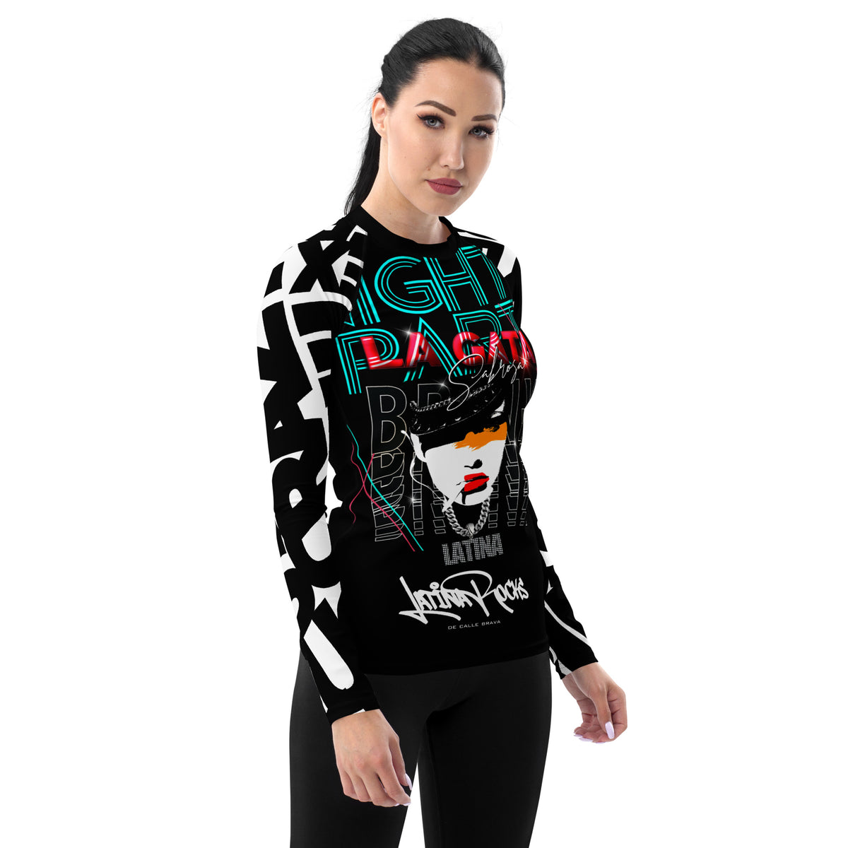 Latina Rocks-La Gata Sabrosa Long Sleeve Shirt