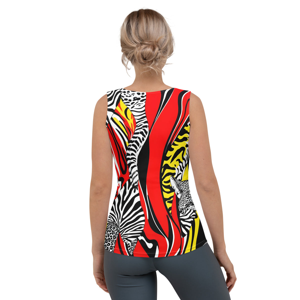 Latina Fashion- Latina Rocks Abstract Red/Yellow Tank Top