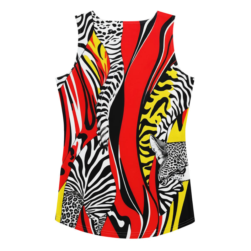 Latina Fashion- Latina Rocks Abstract Red/Yellow Tank Top