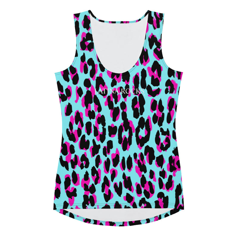 Latina Fashion- Latina Rocks Animal Print Tank Top