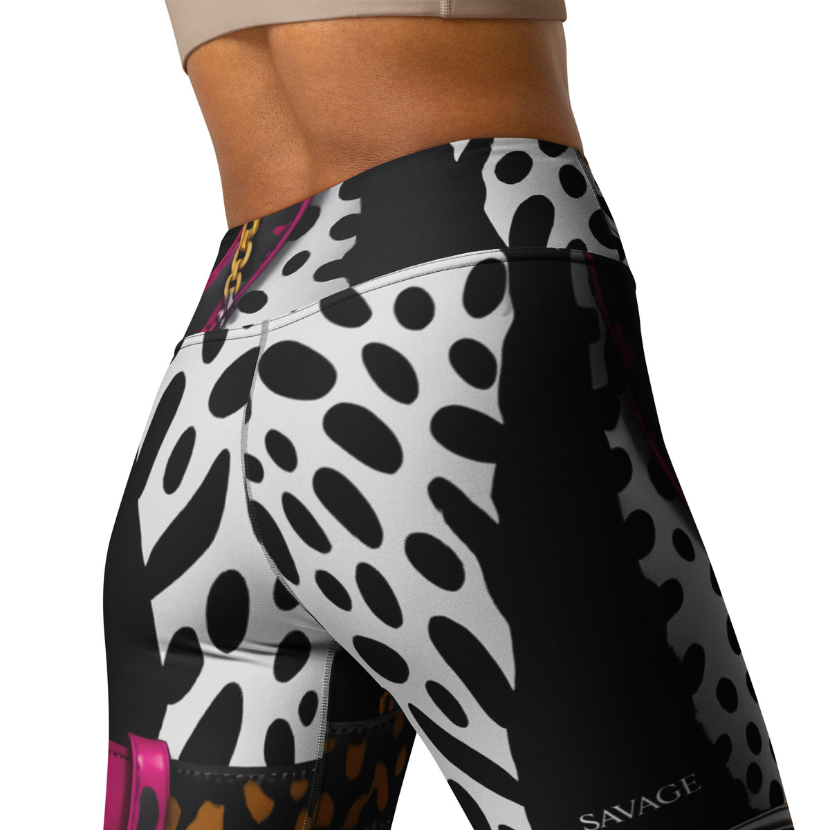 Latina Rocks Leather Belts and Animal Print Yoga Leggings