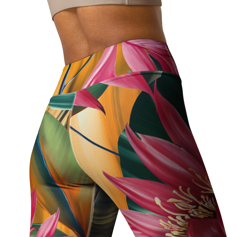 Latina Rocks Carribean Tulips Yoga Leggings