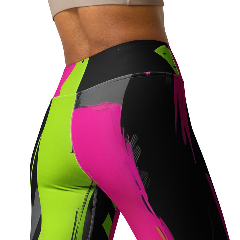 Latina Rocks Multi Color Swoosh 80's Yoga Leggings