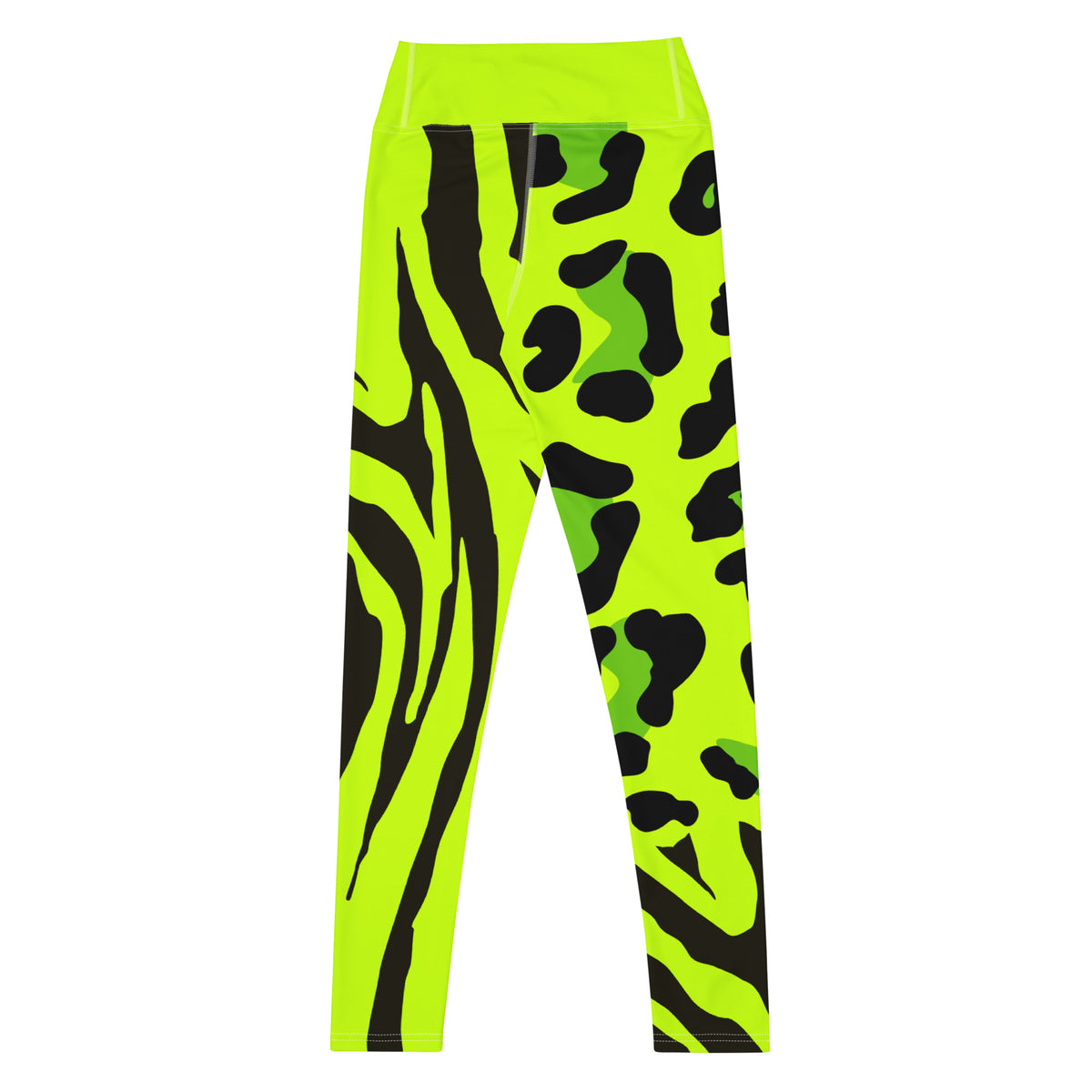 Latina Rocks Lime Green Animal Print Yoga Leggings