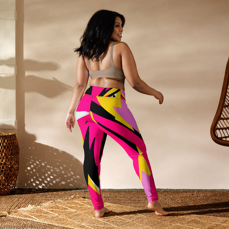 Latina Rocks Splash of Pink Yoga Leggings