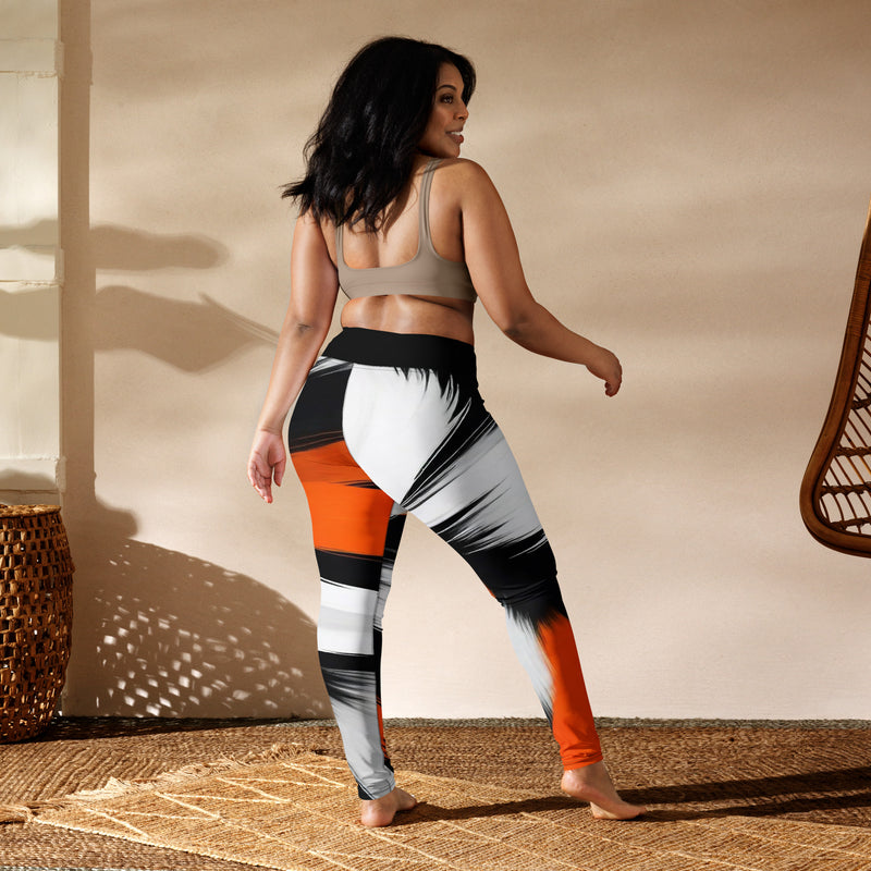 Latina Rocks Tiger Brush Print Yoga Leggings