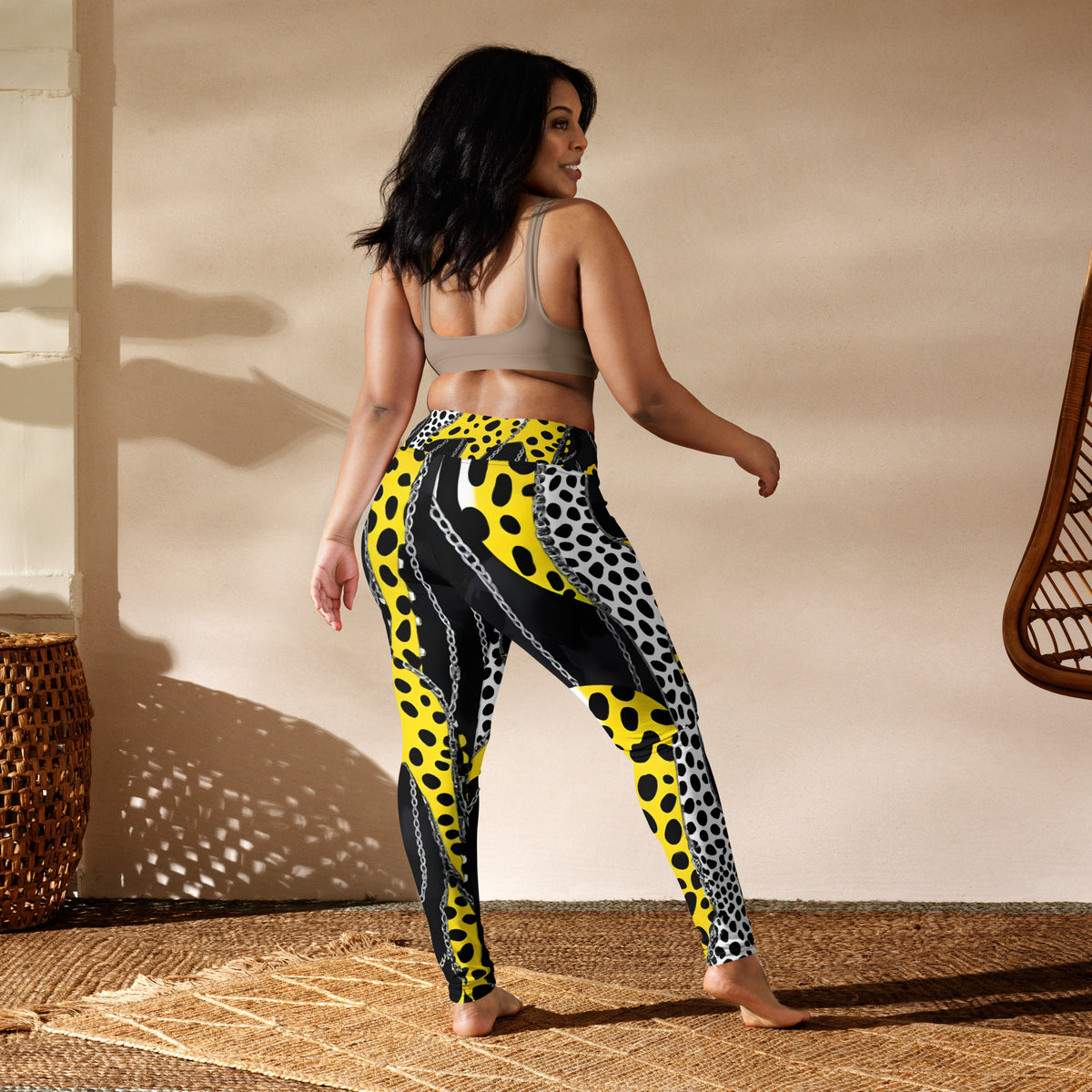 Latina Rocks Animal Print and Chains Yoga Leggings