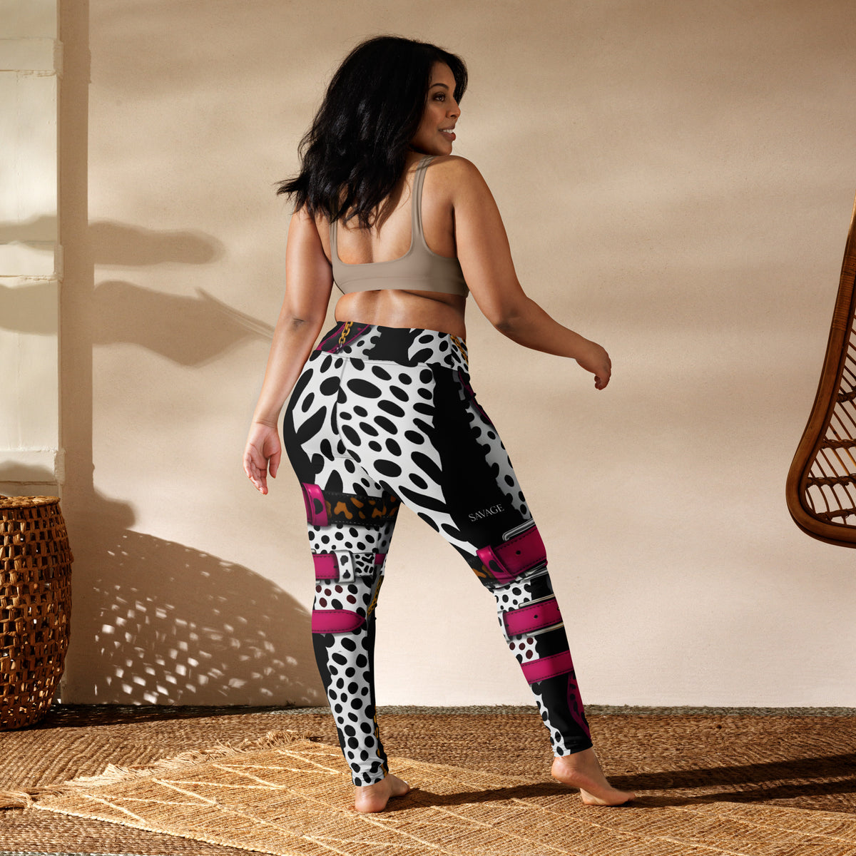 Latina Rocks Leather Belts and Animal Print Yoga Leggings