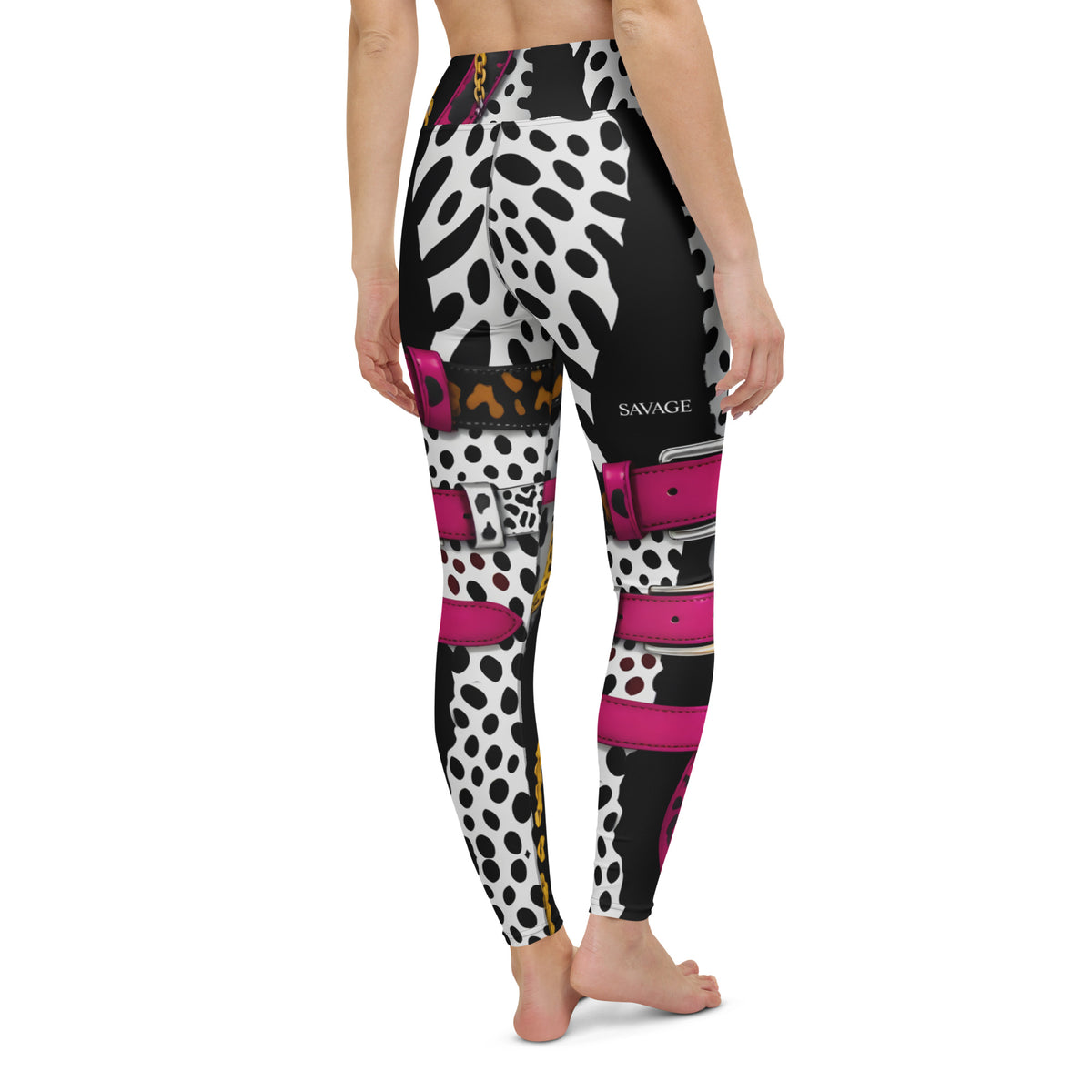 Latina Rocks Leather Belts and Animal Print Yoga Leggings