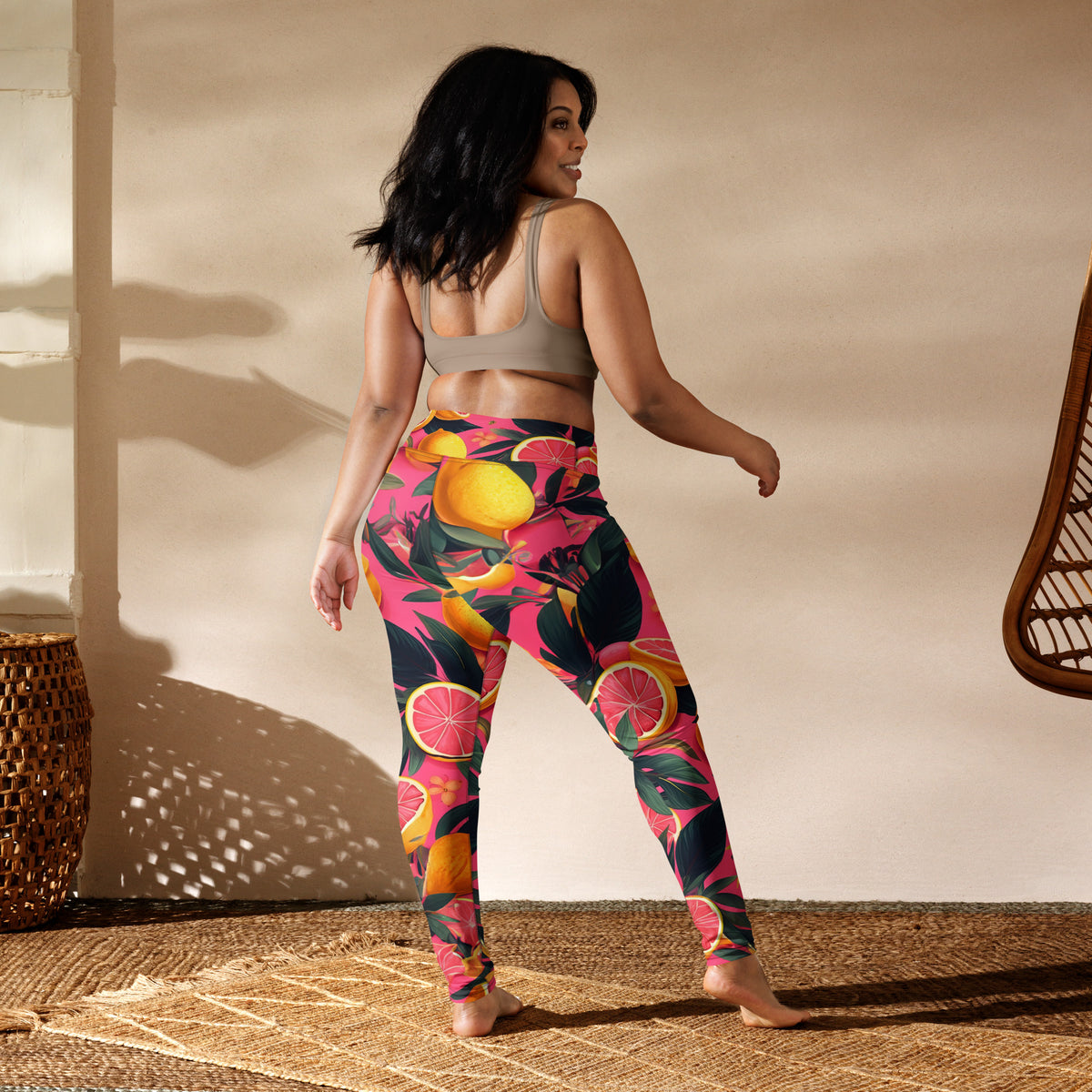 Latina Rocks Grapefruit Caribbean Yoga Leggings