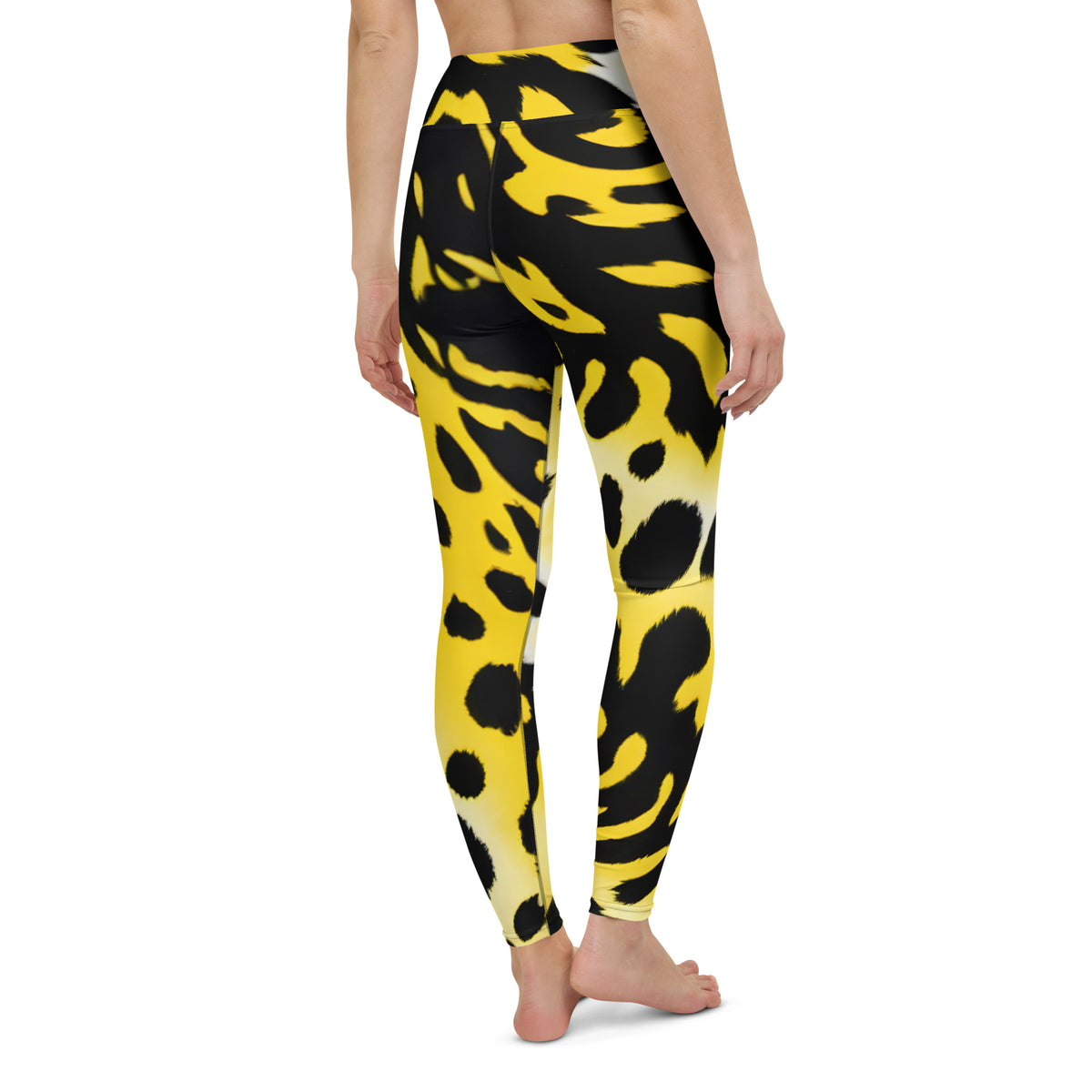 Latina Rocks Yellow Tiger Print Vibes Yoga Leggings