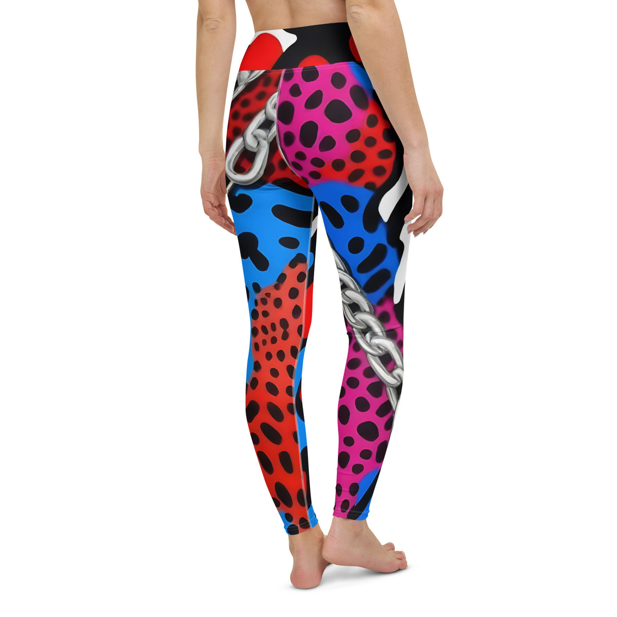 Latina Rocks Blue/Red Design Yoga Leggings