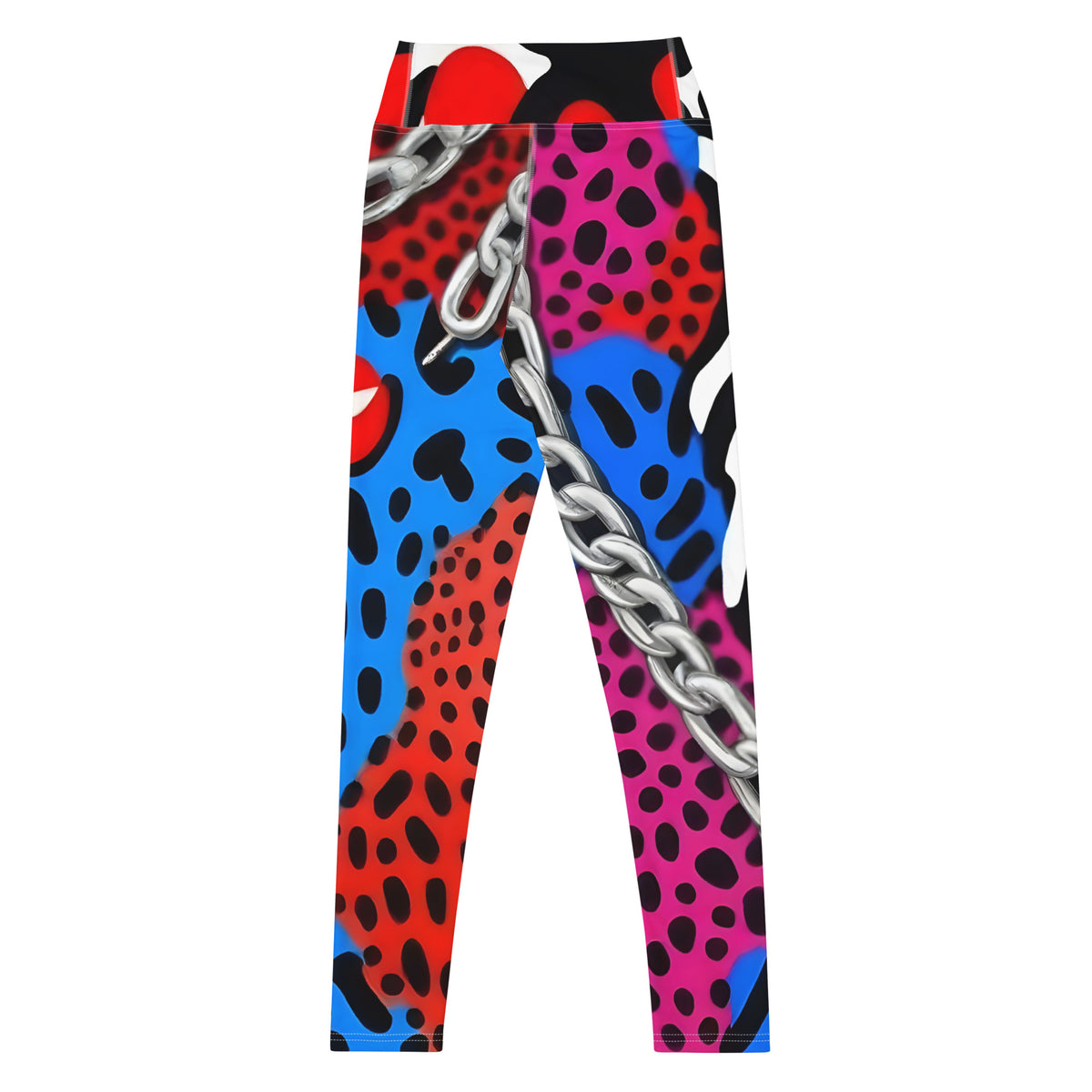 Latina Rocks Blue/Red Design Yoga Leggings