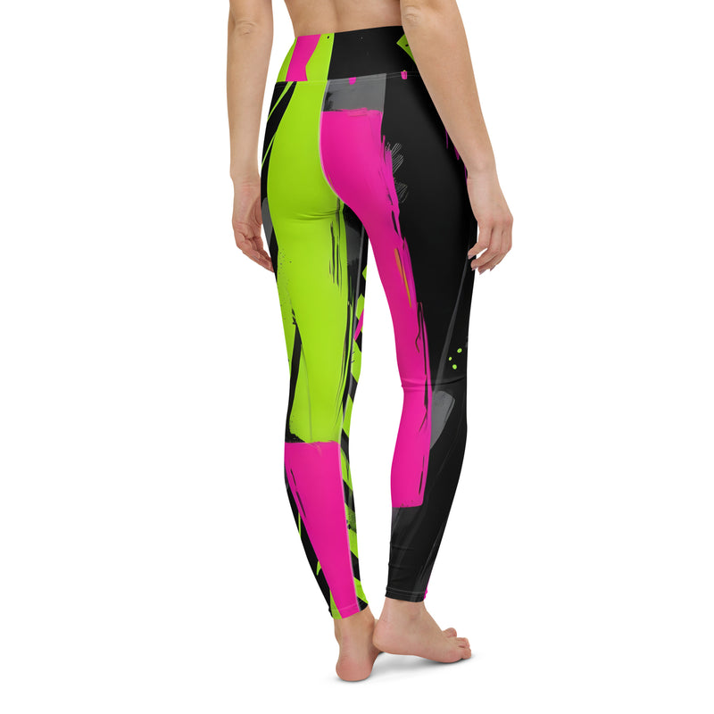 Latina Rocks Multi Color Swoosh 80's Yoga Leggings