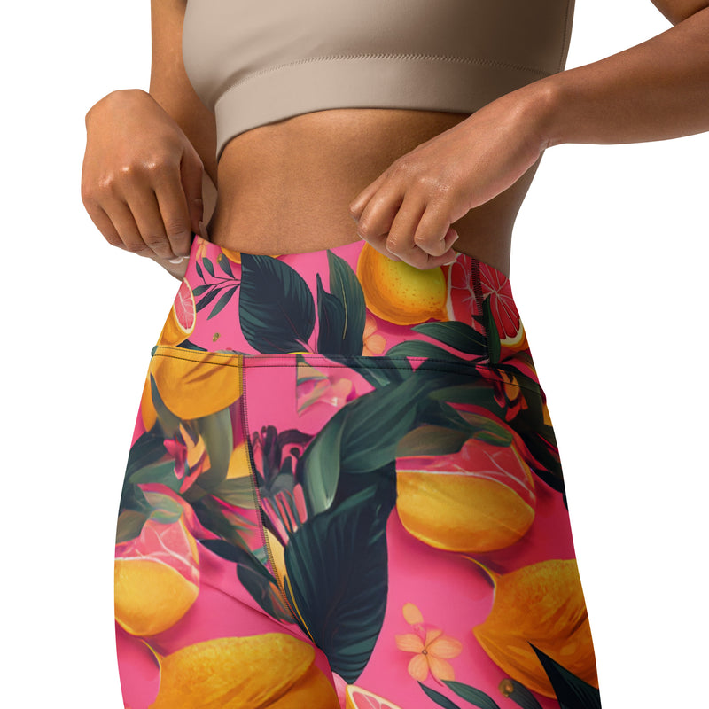 Latina Rocks Grapefruit Caribbean Yoga Leggings