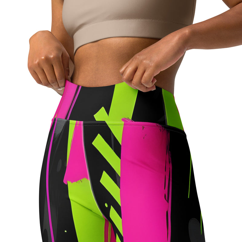 Latina Rocks Multi Color Swoosh 80's Yoga Leggings