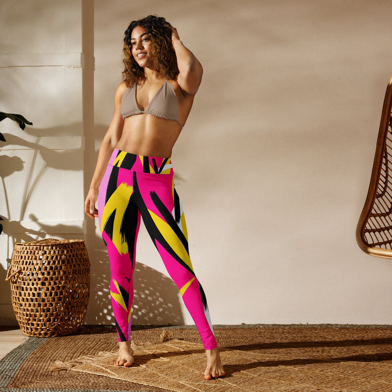 Latina Rocks Splash of Pink Yoga Leggings