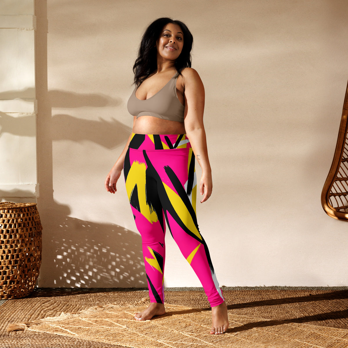 Latina Rocks Splash of Pink Yoga Leggings