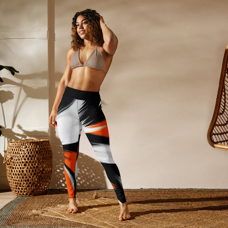 Latina Rocks Tiger Brush Print Yoga Leggings