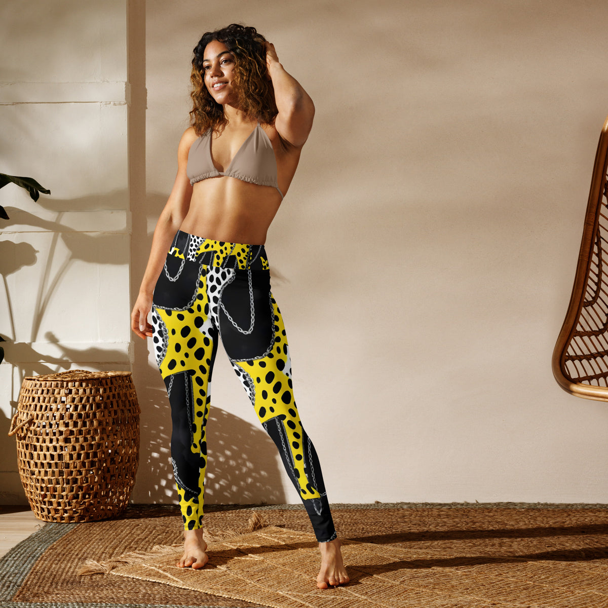 Latina Rocks Animal Print and Chains Yoga Leggings