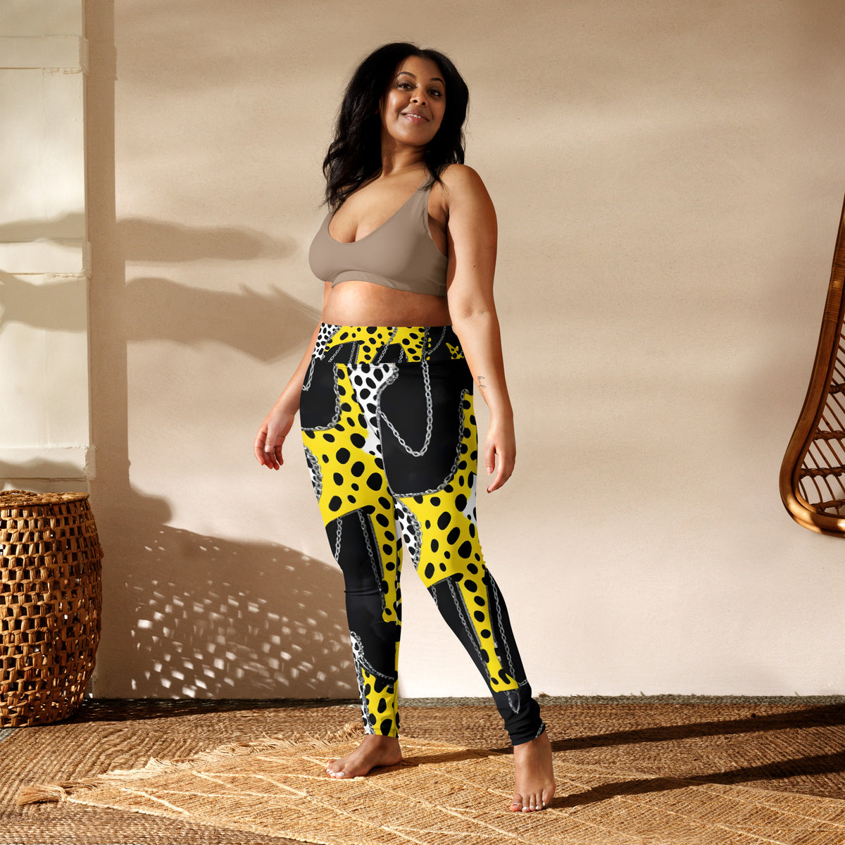 Latina Rocks Animal Print and Chains Yoga Leggings