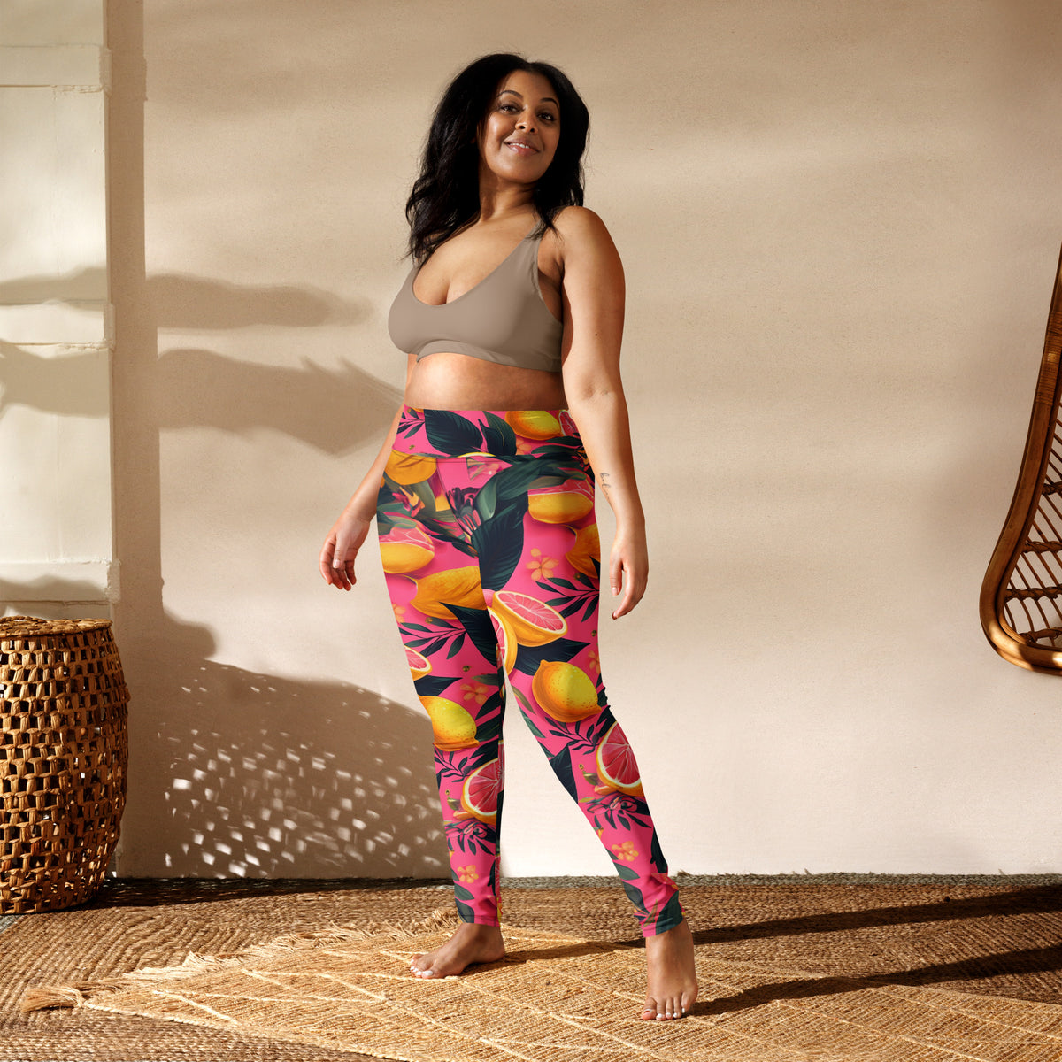 Latina Rocks Grapefruit Caribbean Yoga Leggings