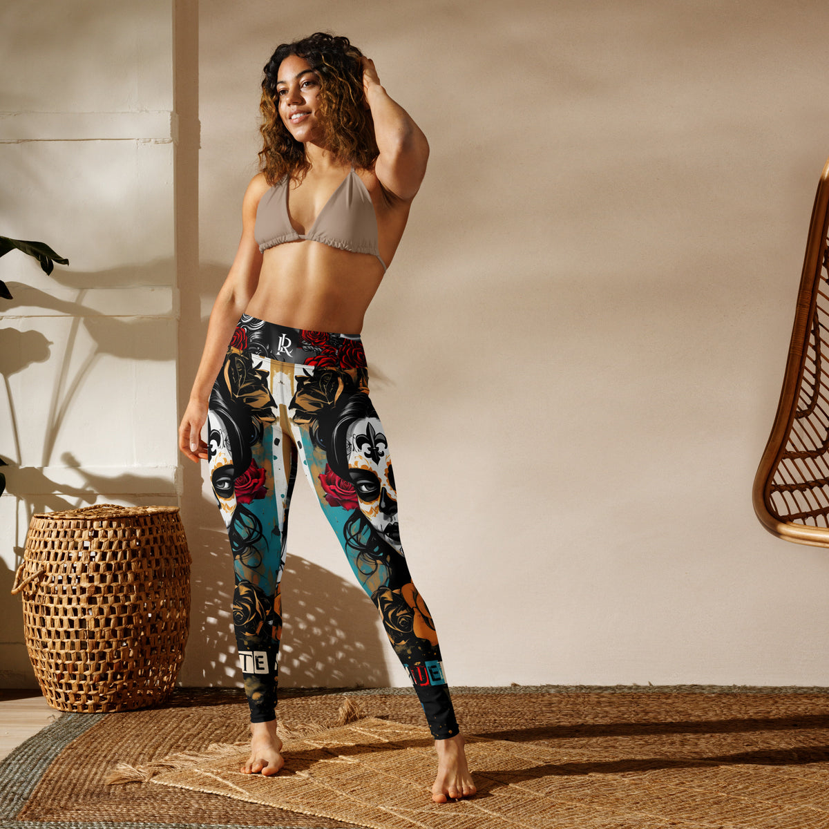 Latina Rocks La Muerte Yoga Leggings