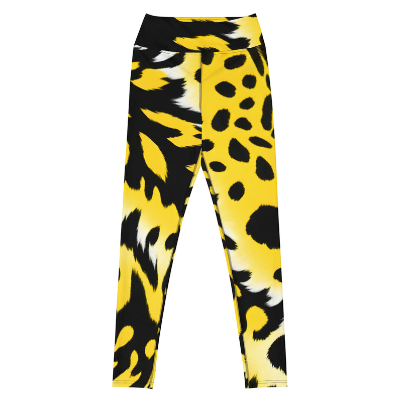 Latina Rocks Yellow Tiger Print Vibes Yoga Leggings