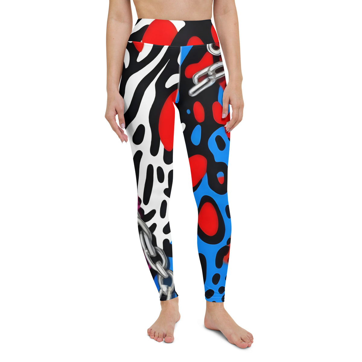 Latina Rocks Blue/Red Design Yoga Leggings