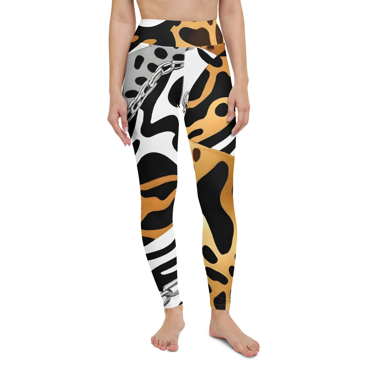 Latina Rocks Earth Tones and Chains Yoga Leggings