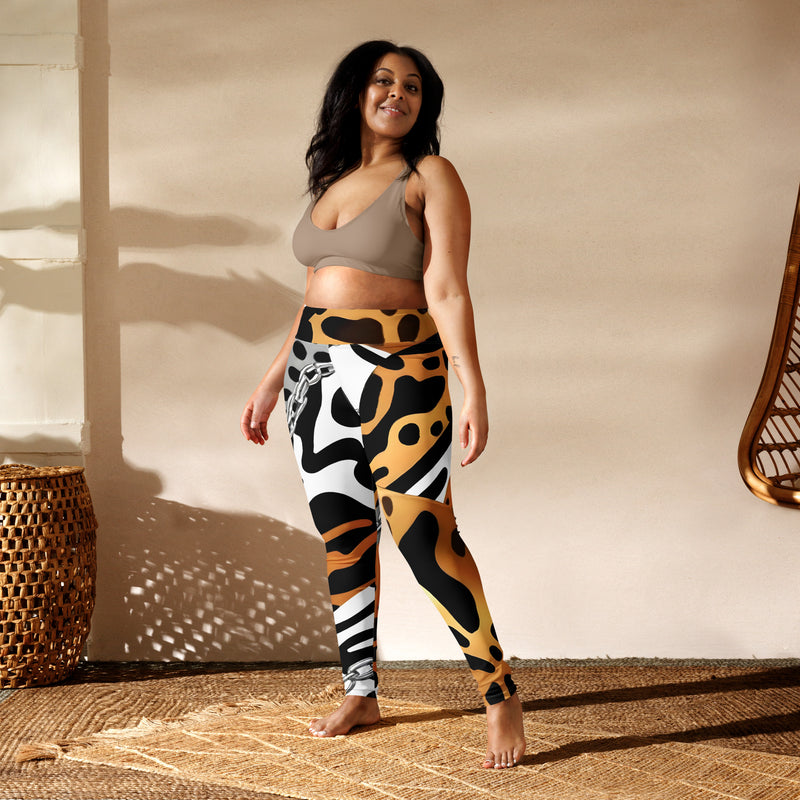 Latina Rocks Earth Tones and Chains Yoga Leggings