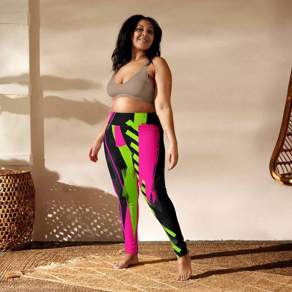 Latina Rocks Multi Color Swoosh 80's Yoga Leggings