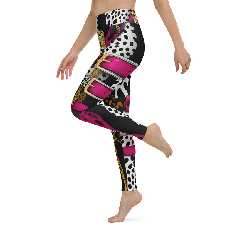 Latina Rocks Leather Belts and Animal Print Yoga Leggings