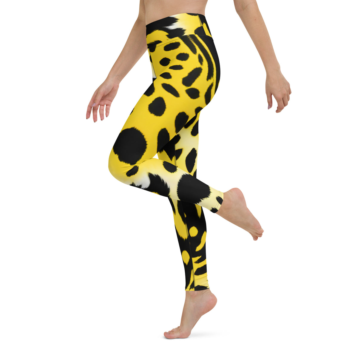 Latina Rocks Yellow Tiger Print Vibes Yoga Leggings